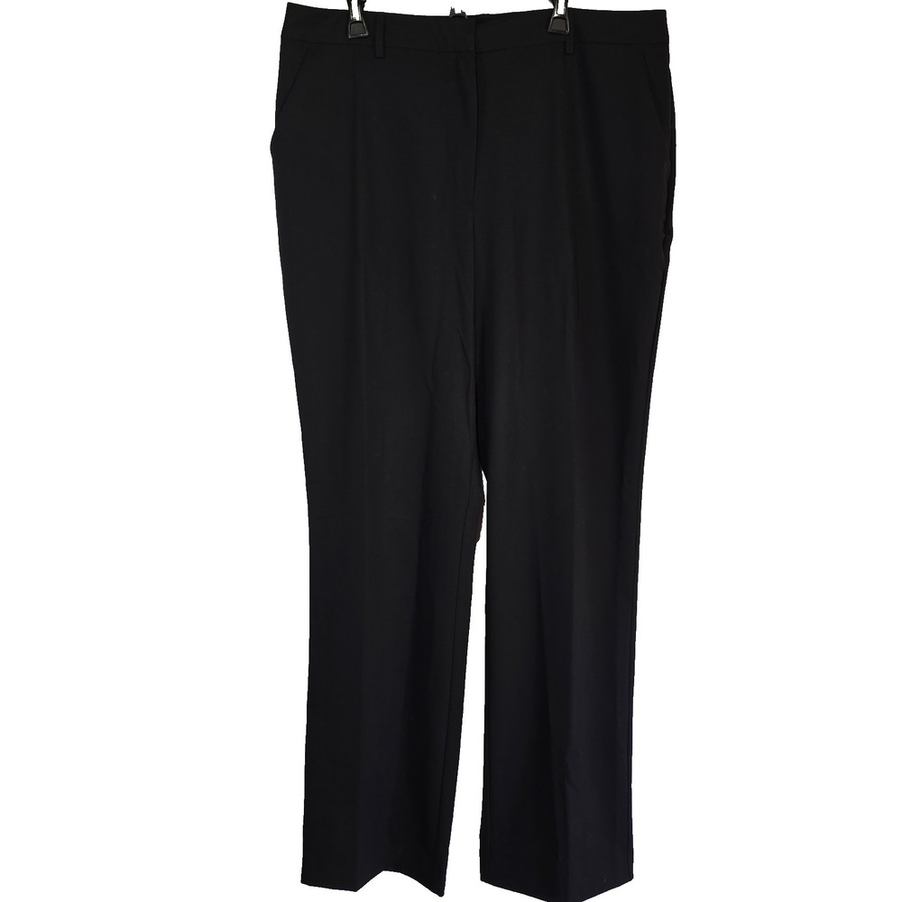 Worthington Curvy Trouser Pants Black 18T Tall Wrinkle Free Mid Rise NWT